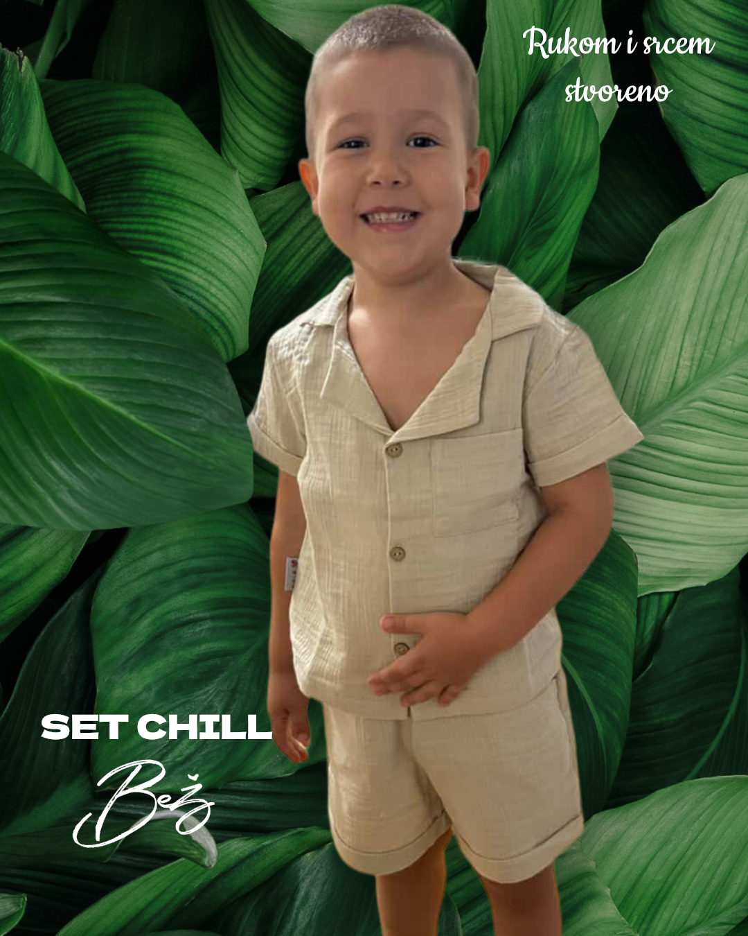SET KOŠULJE I ŠORCA - Bež