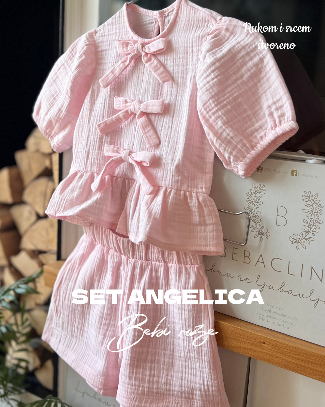 SET ANGELICA - Bebi roze