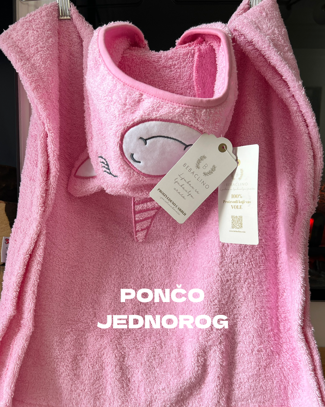PONČO ZA BEBE I DECU - Jednorog