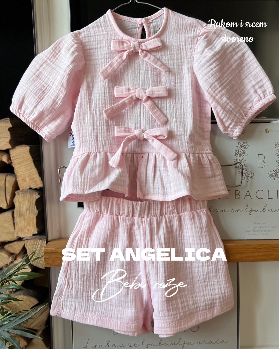 SET ANGELICA - Bebi roze