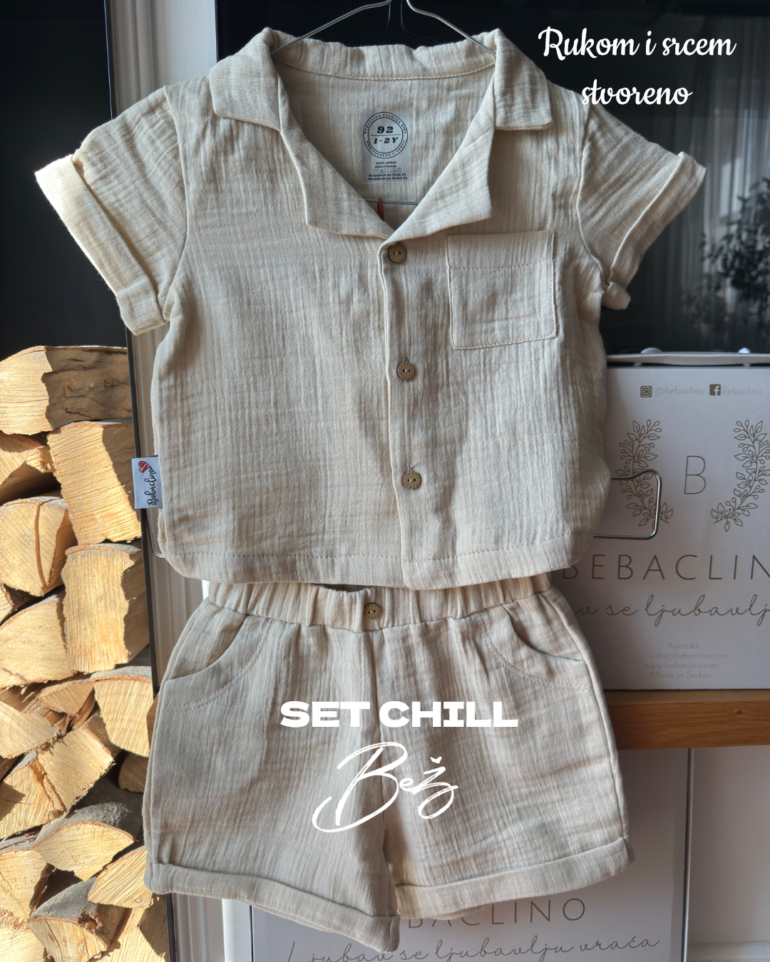 SET KOŠULJE I ŠORCA - Bež