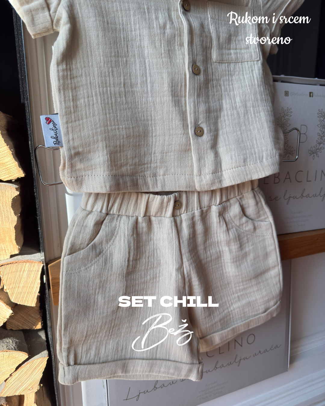 SET KOŠULJE I ŠORCA - Bež