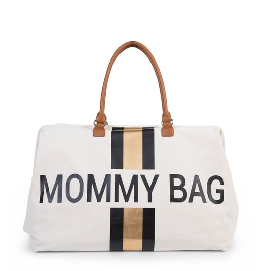 MOMMY BAG ® - Off White white stripes Black/Gold