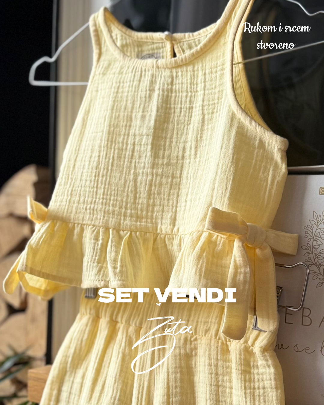 SET VENDI - Pastelno žuta