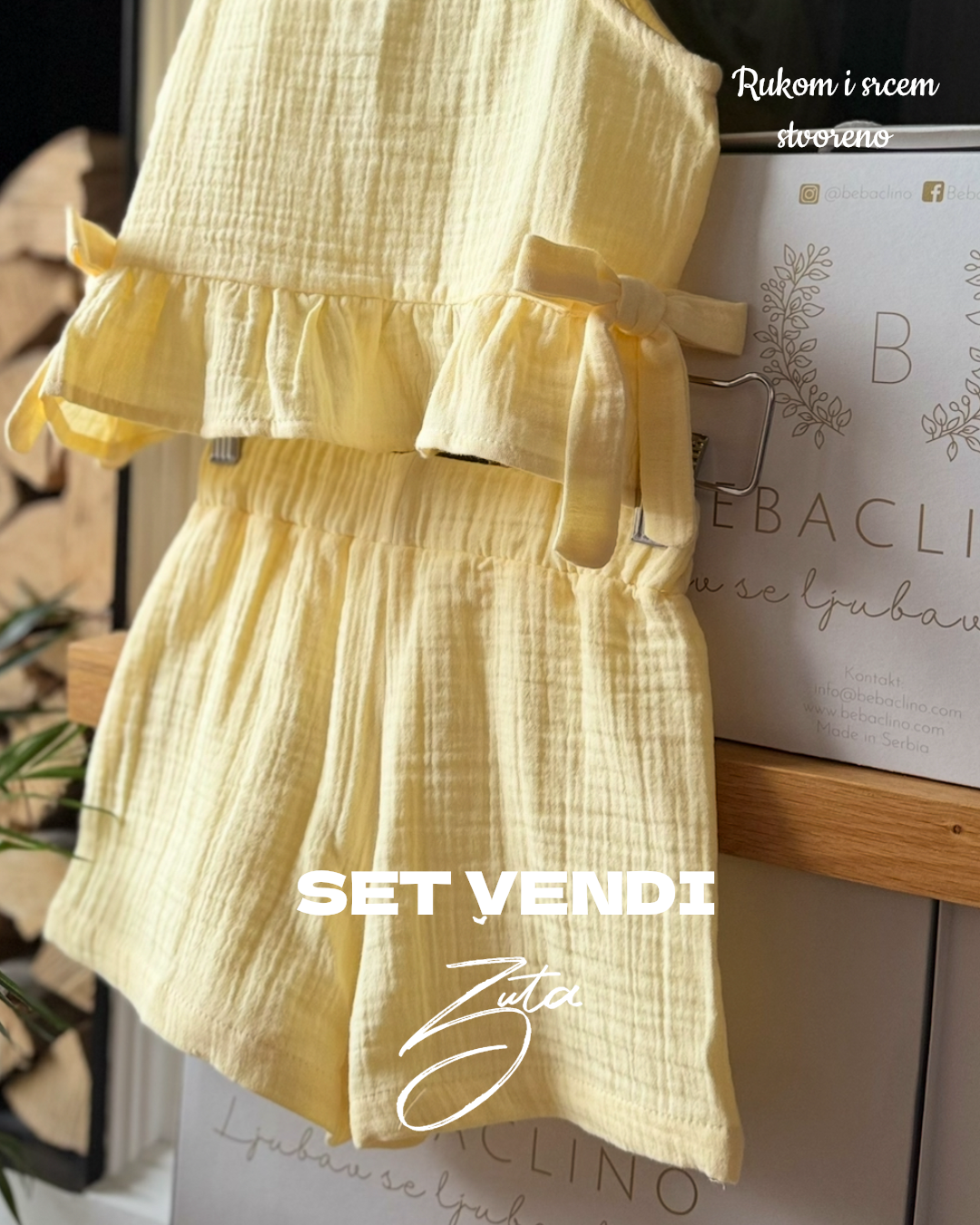 SET VENDI - Pastelno žuta