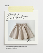 Suknjica - krem