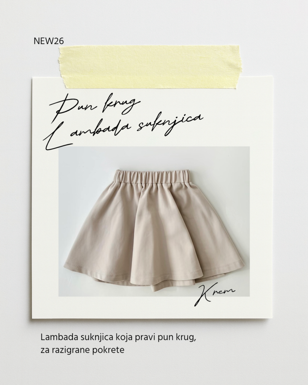 Suknjica - krem