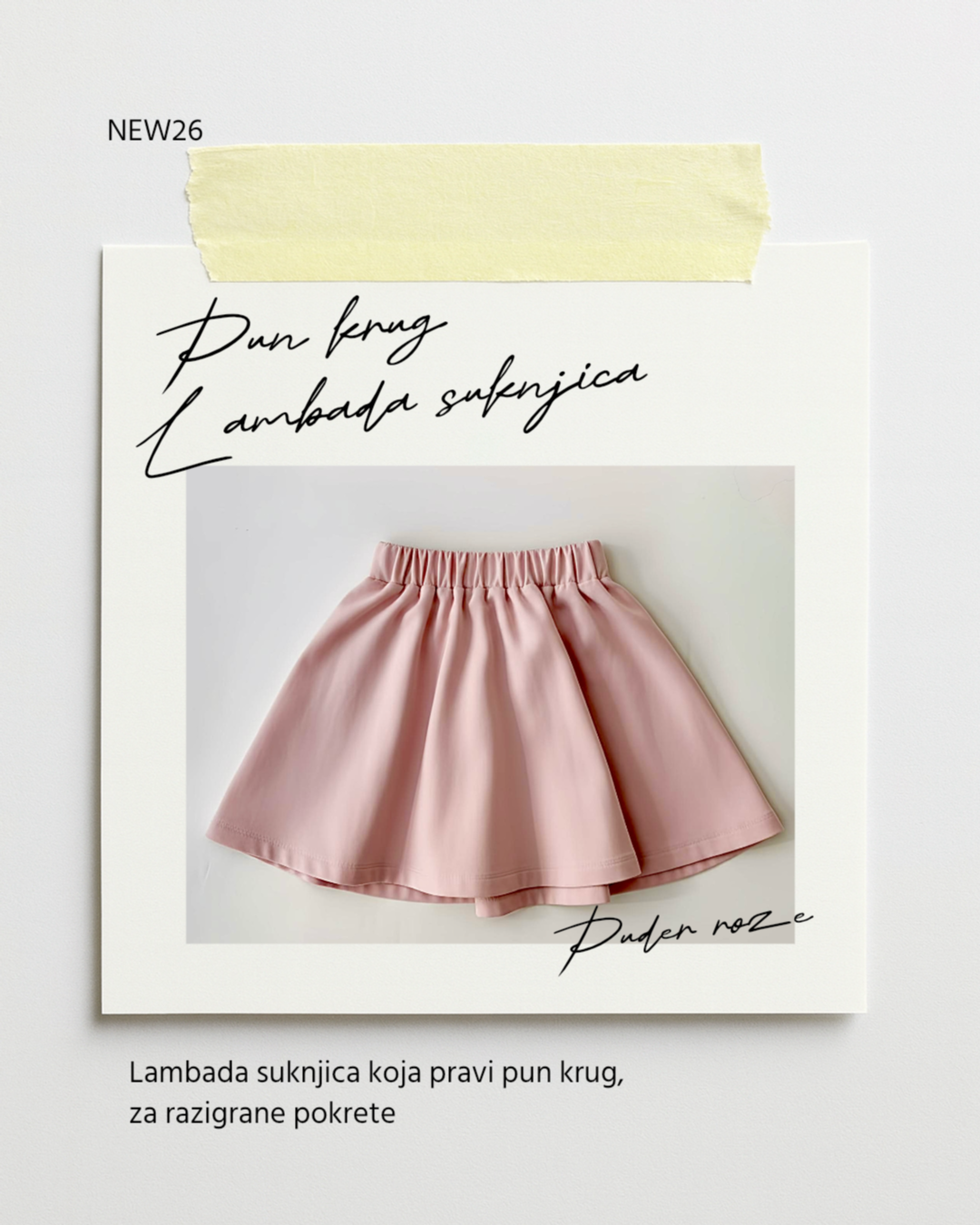 Suknjica - puder roze