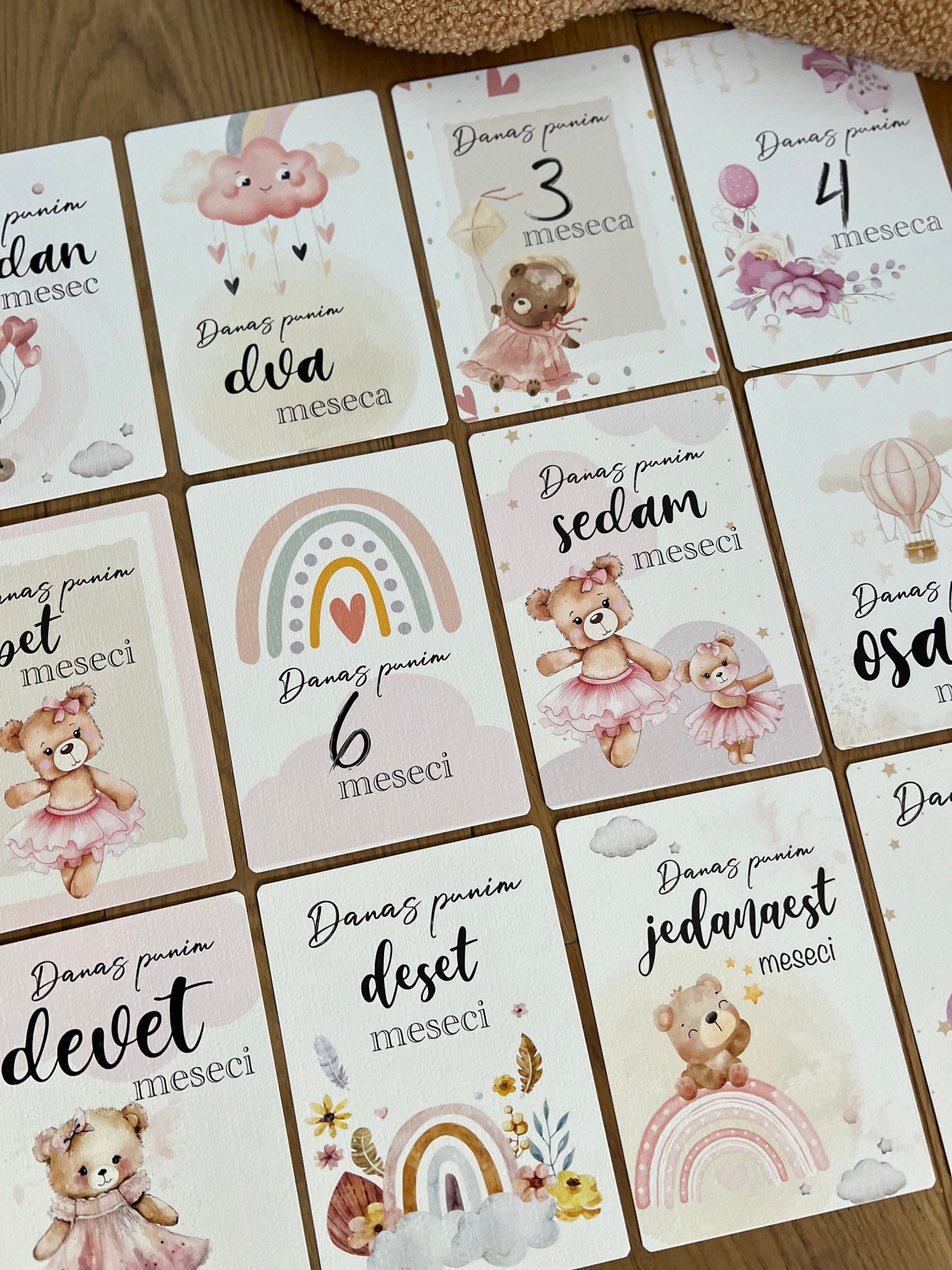 Kartice uspomena za slikanje bebe - Devojčica
