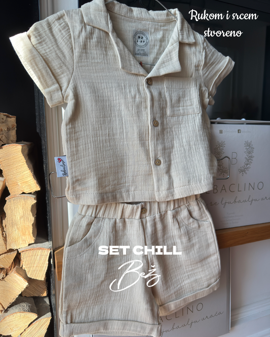 SET KOŠULJE I ŠORCA - Bež