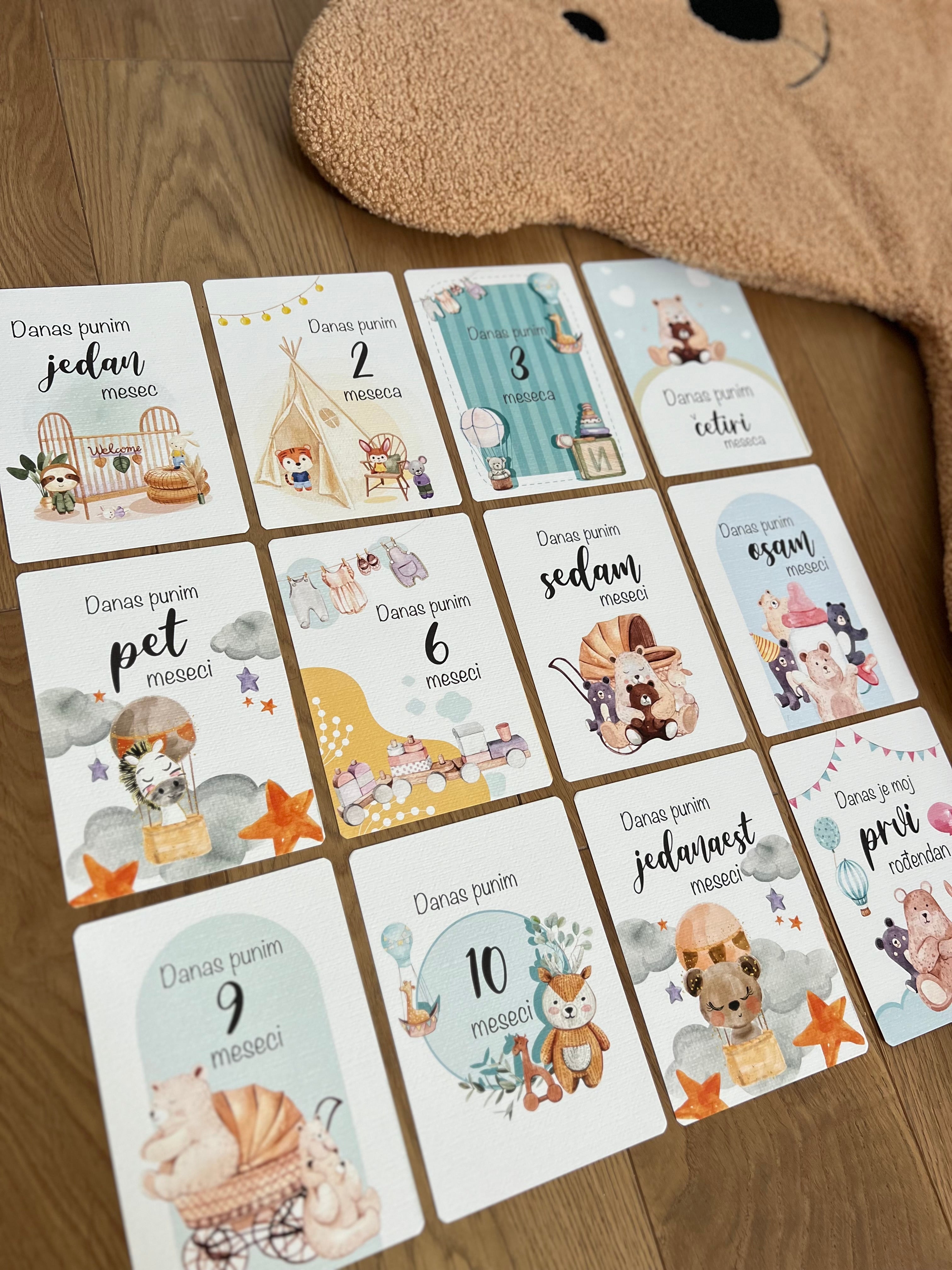 Kartice uspomena za slikanje bebe - Boho