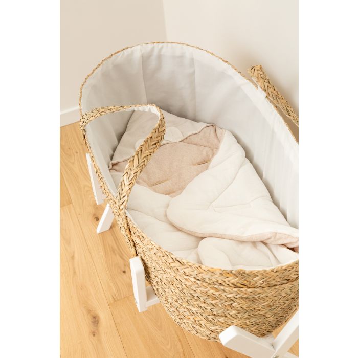 Корзина Моисея с ручками + матрас - морские водоросли 