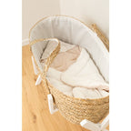 Корзина Моисея с ручками + матрас - морские водоросли 