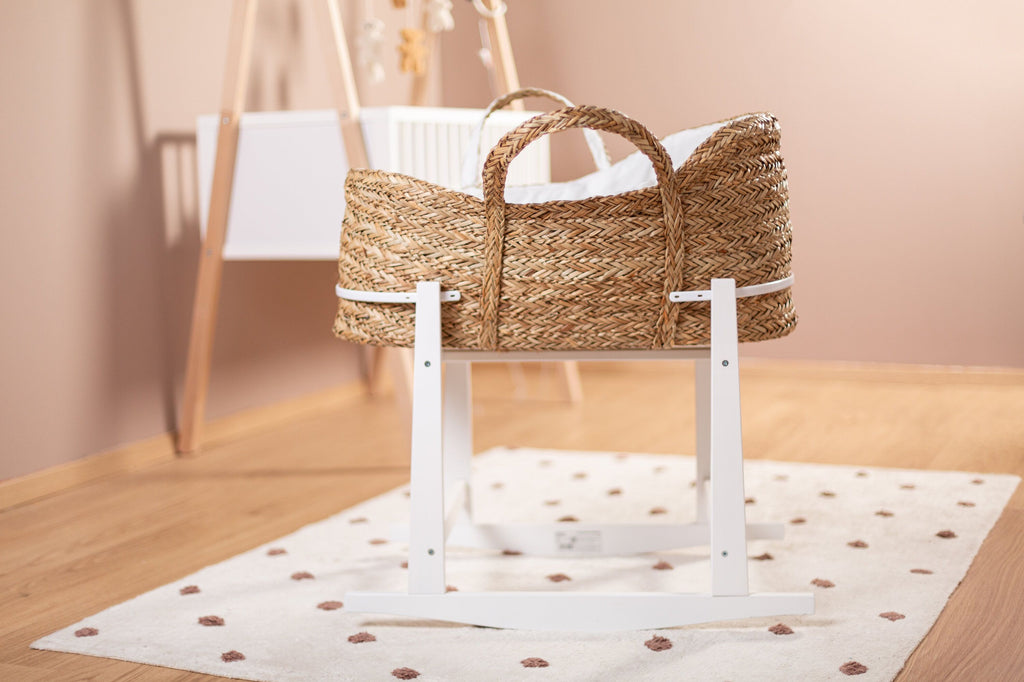 Корзина Моисея с ручками + матрас - морские водоросли 