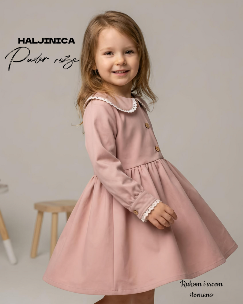 Haljinica Kragnić - Puder roze