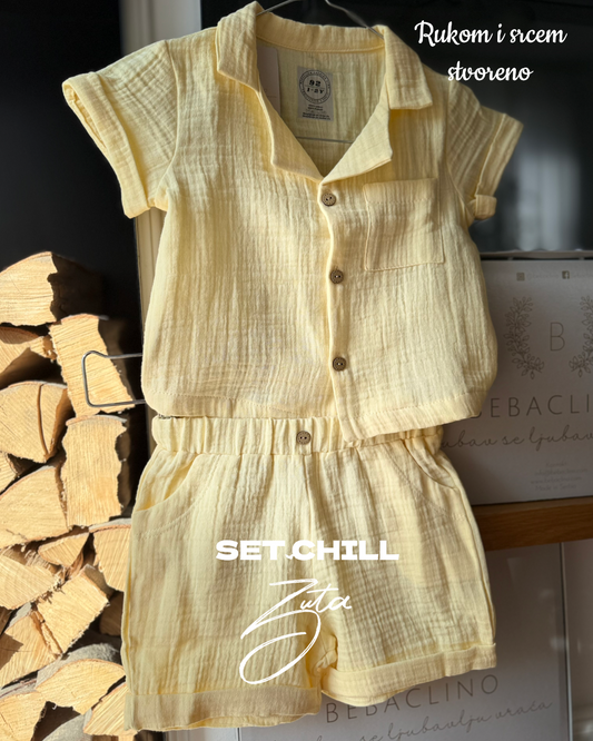 SET KOŠULJE I ŠORCA - Žuta